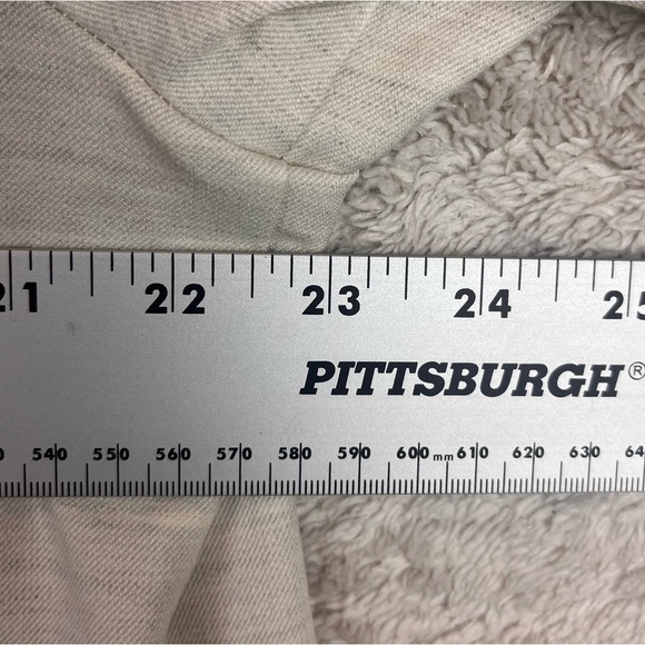 F&F Collared Shacket Shirt Jacket Snap Up Cream Double Front Pockets Size 10 - Picture 16 of 16